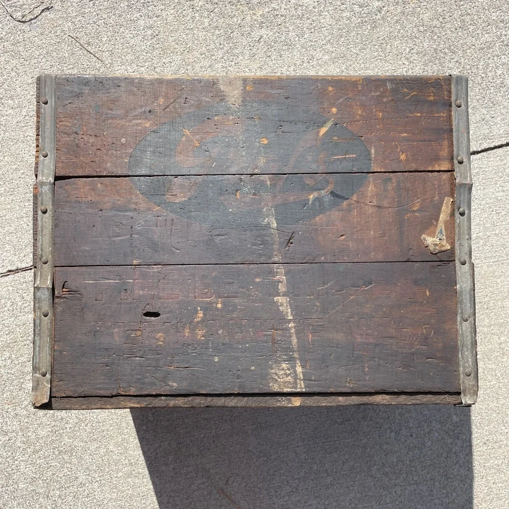 Vintage Grafs Fine‎ Beverages Milwaukee, Wis Wooden Soda Crate Early Grandpa